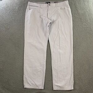Johnnie-O Pants Mens size 38x30 Seersucker Striped Cotton Chino Golf Summer